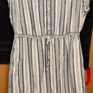 Time and Tru Black and White Striped Dress
